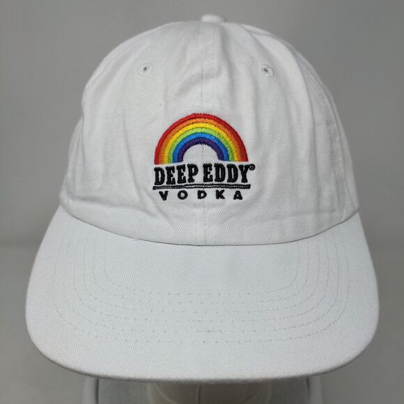 Deep Eddy Vodka Pride Rainbow Slideback Hat White One Size Embroidered - Picture 2 of 6